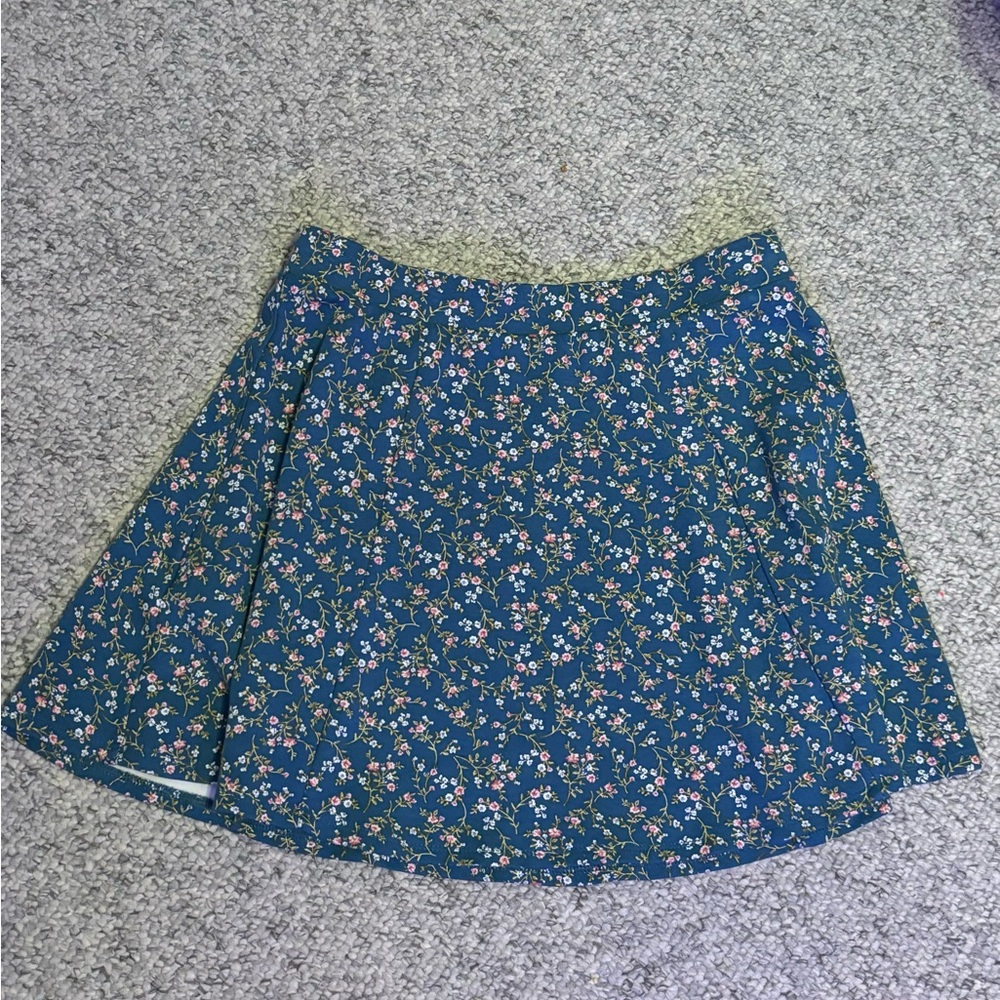 Floral Skater Mini Skirt